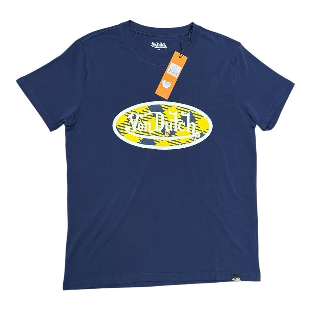 Von Dutch Navy Blue Graphic T-Shirt - Picture 3 of 7